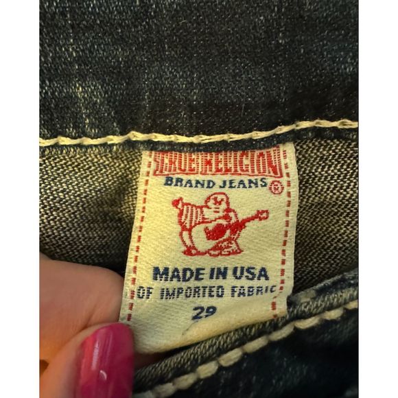 True Religion Disco Billy Big T Jeans with Crystals - Sz 29 - Picture 13 of 15